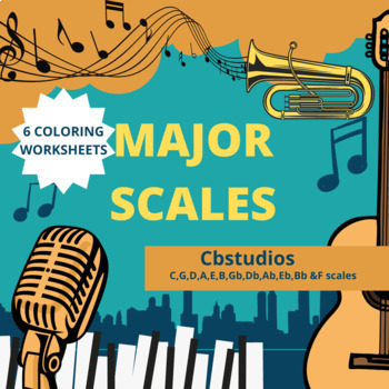 Preview of MAJOR SCALES coloring worksheet for all ages