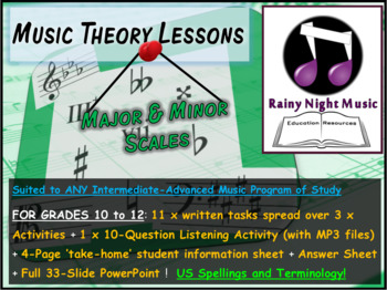 Preview of MUSIC THEORY LESSON Major and Minor Scales