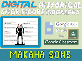 Preview of MAKAHA SONS - Digital Historical Stick Figures for Pacific Islander Heritage