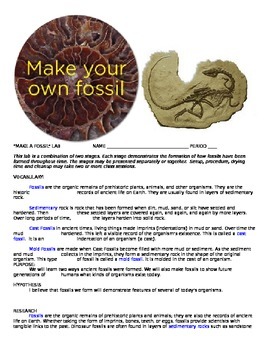 Preview of MAKE A FOSSIL