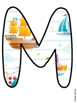 nautical bulletin board letters teaching resources tpt