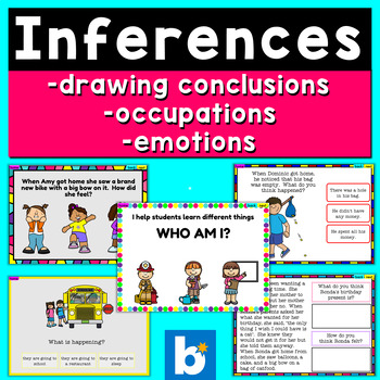 Preview of Making Inferences with Pictures Boom Cards | inferencing with pictures