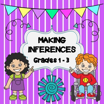 Preview of MAKING INFERENCES:  PowerPoint, Task Cards, Worksheets