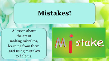 Preview of MAKING MISTAKES SELF-CONTROL Perception Self-Esteem NO PREP SEL Lesson 2 videos