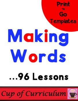 Preview of MAKING WORDS Word Chaining | Spelling Mats | Magnetic Letter Template LOWERCASE