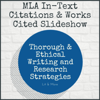 Preview of MLA In-Text Citations and Works Cited Slideshow