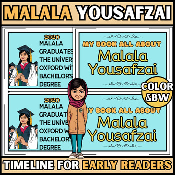 Preview of MALALA YAFOUZA TIMELINE FOR EARLY READERS | women history month timeline