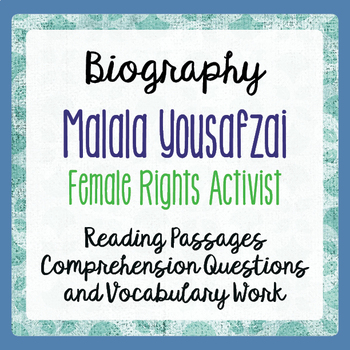 Preview of MALALA YOUSAFZAI Biography Informational Texts, Activities PRINT and EASEL