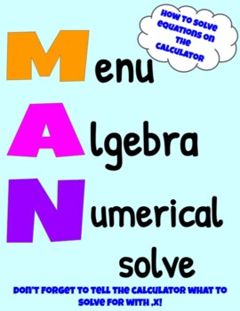 Preview of MAN Poster(Calculator Trick): DIGITAL FORMAT