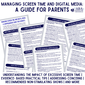 Preview of MANAGING SCREEN TIME AND DIGITAL MEDIA: A COMPREHENSIVE GUIDE FOR PARENTS
