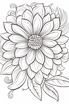 Preview of MANDALA COLORING BOOK, PAGES OF FLOWERS FOR ADULT 3