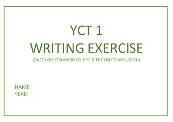 Preview of MANDARIN YCT 1 WRITING EXERCISE (LESSON 1: 你好！Hello!)