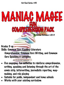 Preview of MANIAC MAGEE FUN COMPREHENSION LESSON PLANS WITH COMMON CORE ACTIVITIES
