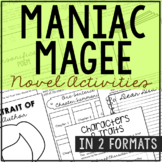 MANIAC MAGEE Novel Study Unit Activities | Book Report Project