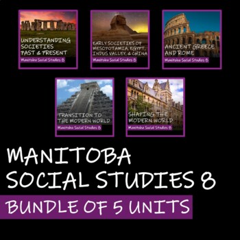 Preview of MANITOBA SOCIAL STUDIES 8 - GROWING BUNDLE OF 5 UNITS