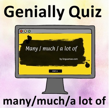 Preview of MANY, MUCH, A LOT OF. Interactive quiz