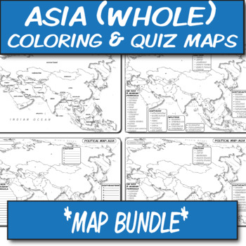 Preview of MAP BUNDLE *Asia (Whole)* Labeled, Unlabeled Word Bank, Quiz, Coloring (4)