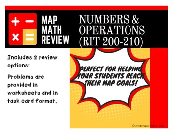 Preview of MAP Math Review: Numbers and Operations (RIT Band 200-210)