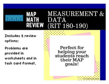 Preview of MAP Math Test Practice: Data and Measurement (RIT Band 180-190)