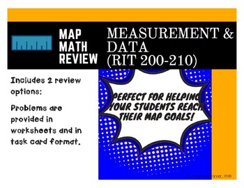 Preview of MAP Math Test Review: Measurement and Data (RIT Band 200-210)