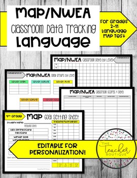Preview of MAP NWEA Data Tracking Sheets (EDITABLE) Language