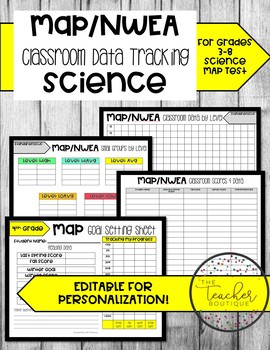 Preview of MAP NWEA Data Tracking Sheets (EDITABLE) Science
