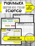 MAP NWEA Data Tracking Sheets (EDITABLE) Science