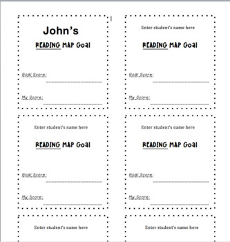 Preview of MAP/NWEA Goal Setting Sheet for Individual Students (Editable)