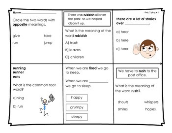 Preview of MAP NWEA Vocabulary RIT Range 151 - 160 Test Review