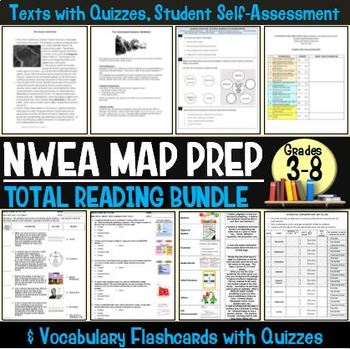 Preview of NWEA MAP Prep Reading Passages and Vocabulary Assessment Bundle