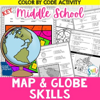 Preview of MAP SKILLS Color Activity for 6th Grade