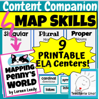 Preview of MAP SKILLS Printable ELA Literacy Centers ANCHOR Charts Kaboom!  Gr 3 4