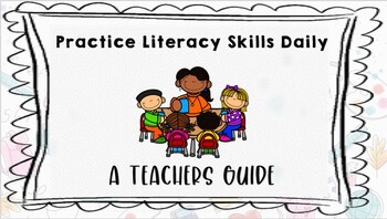 Preview of Practice Literacy Skills Daily Teacher Guide  PPT (PREK- 1st grade )