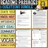 Reading Comprehension Passages with Questions Bundle 6th-8th