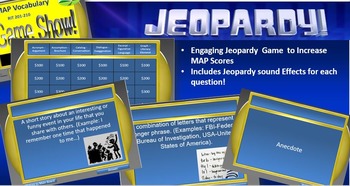 Preview of MAP TEST READING VOCABULARY GAME - Game Show PREVIEW)