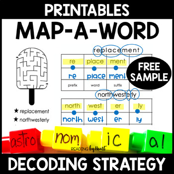 Preview of MAPPING MULTISYLLABIC WORDS MORPHEMES & MAZES ACTIVITY - FREE SAMPLE SET