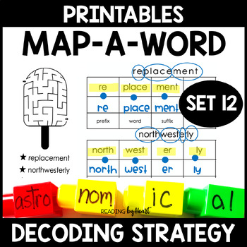 Preview of MAPPING MULTISYLLABIC WORDS MORPHEMES & MAZES ACTIVITY - UPPER GRADES SET 12