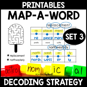 Preview of MAPPING MULTISYLLABIC WORDS MORPHEMES & MAZES ACTIVITY - UPPER GRADES SET 3