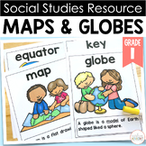 Maps and Globes - Worksheets, Posters, & Projects for Firs