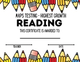MAPS TESTING CERTIFICATES - Highest Growth Math/Reading