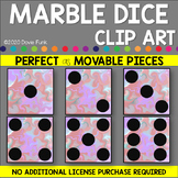 MARBLE DICE CLIPART for regular use or as Digital Movable Pieces