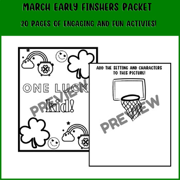Preview of MARCH Activity Packet | Early Finishers Packet | Spring Activities
