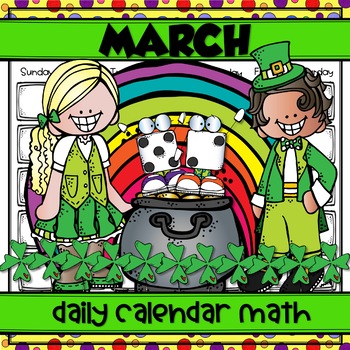 Preview of MARCH Daily Calendar Math for Kinders