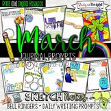 March Journal Prompts, Bell Ringers, Spring Activities, St
