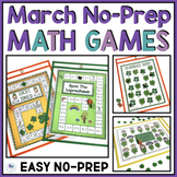 March Math Games First Grade No Prep St. Patricks Day Cent