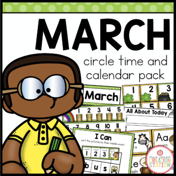 Preview of MARCH MORNING MEETING CALENDAR AND CIRCLE TIME RESOURCES