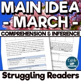 March Spring Test Prep Reading Passages Main Idea Comprehe