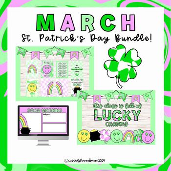 Preview of MARCH | St. Patrick's Day Bulletin Board Decor Bundle