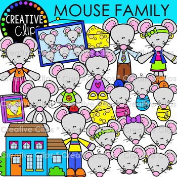 cute animal clipart illustrations family