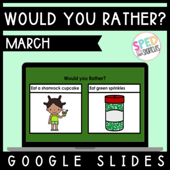 Preview of MARCH Would You Rather? | Google Slides | Icebreaker Activity 